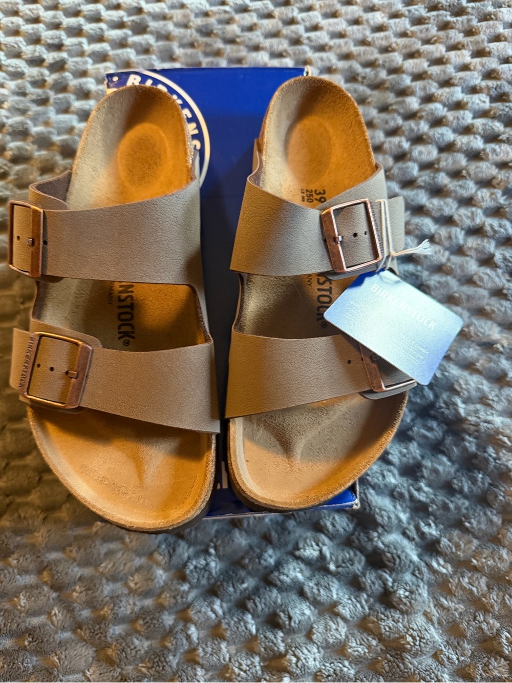 Birkenstock women’s Arizona Two-Strap Sandals in Taupe